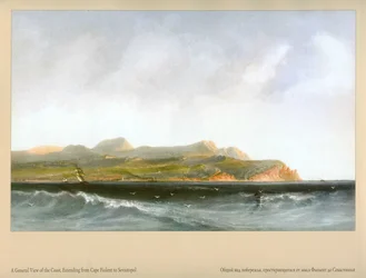Carlo Bossoli. Costa desde el cabo Fiolent hasta Sebastopol